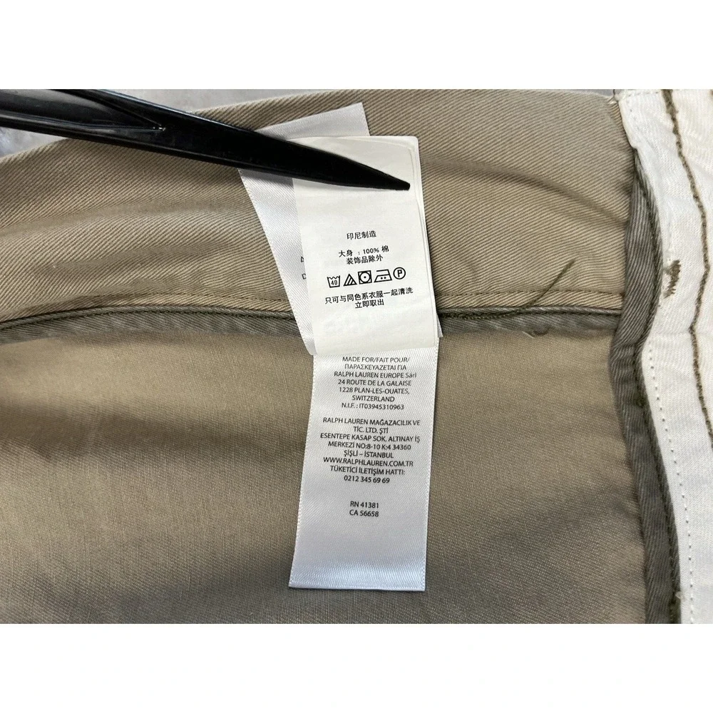 POLO RALPH LAUREN Men's Short  56B Beige Chino Classic Fit Cotton Cargo Utility